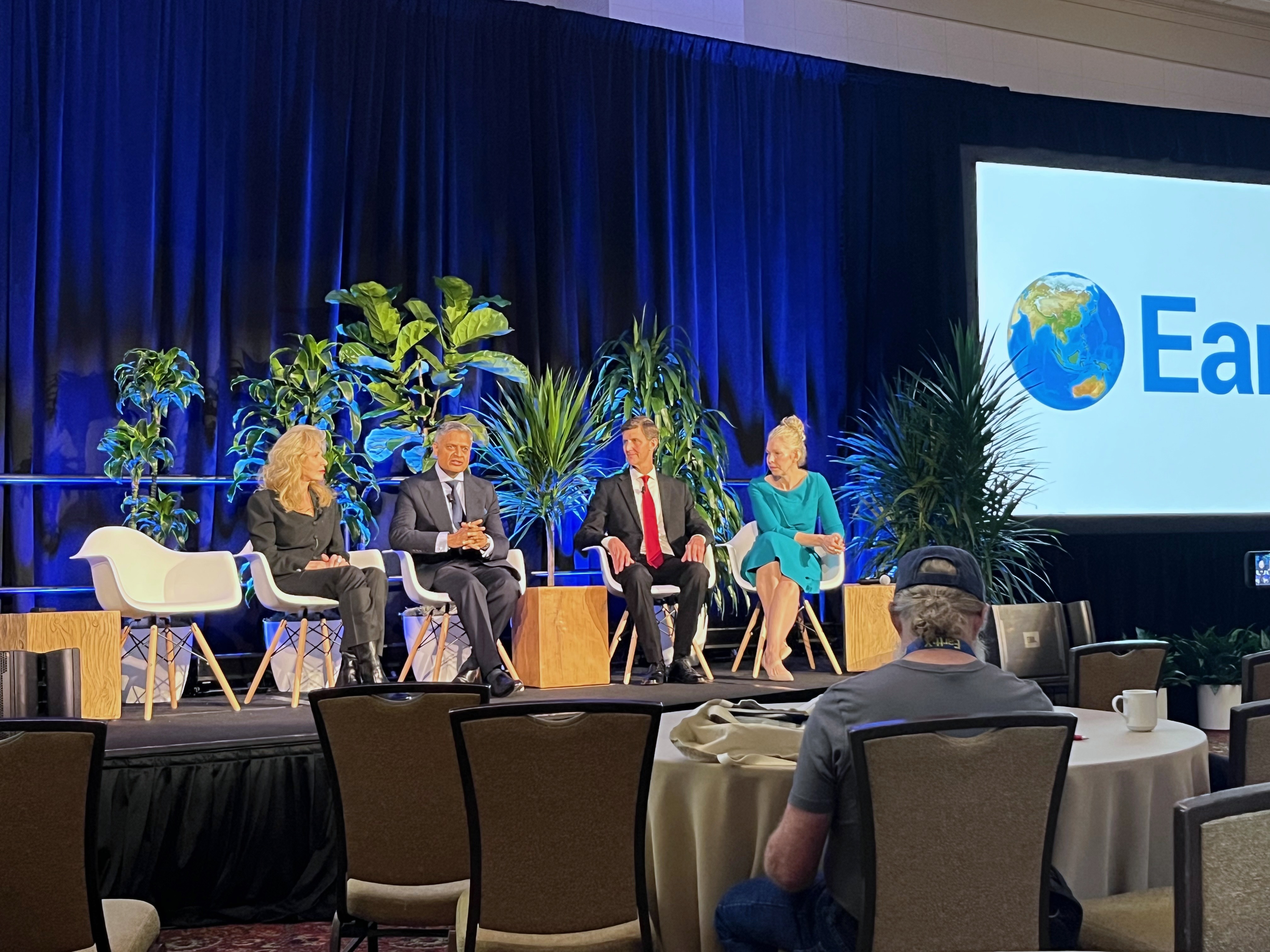 Dr. Julie Pullen on an EarthX panel with Sally Ranney, Admiral Tim Gallaudet, and moderator Ketan Patel.